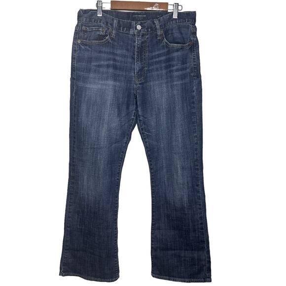 Lucky Brand Other - Lucky Brand Relaxed Straight Jeans Size 32x30 Dark Wash Blue Denim Stretch
